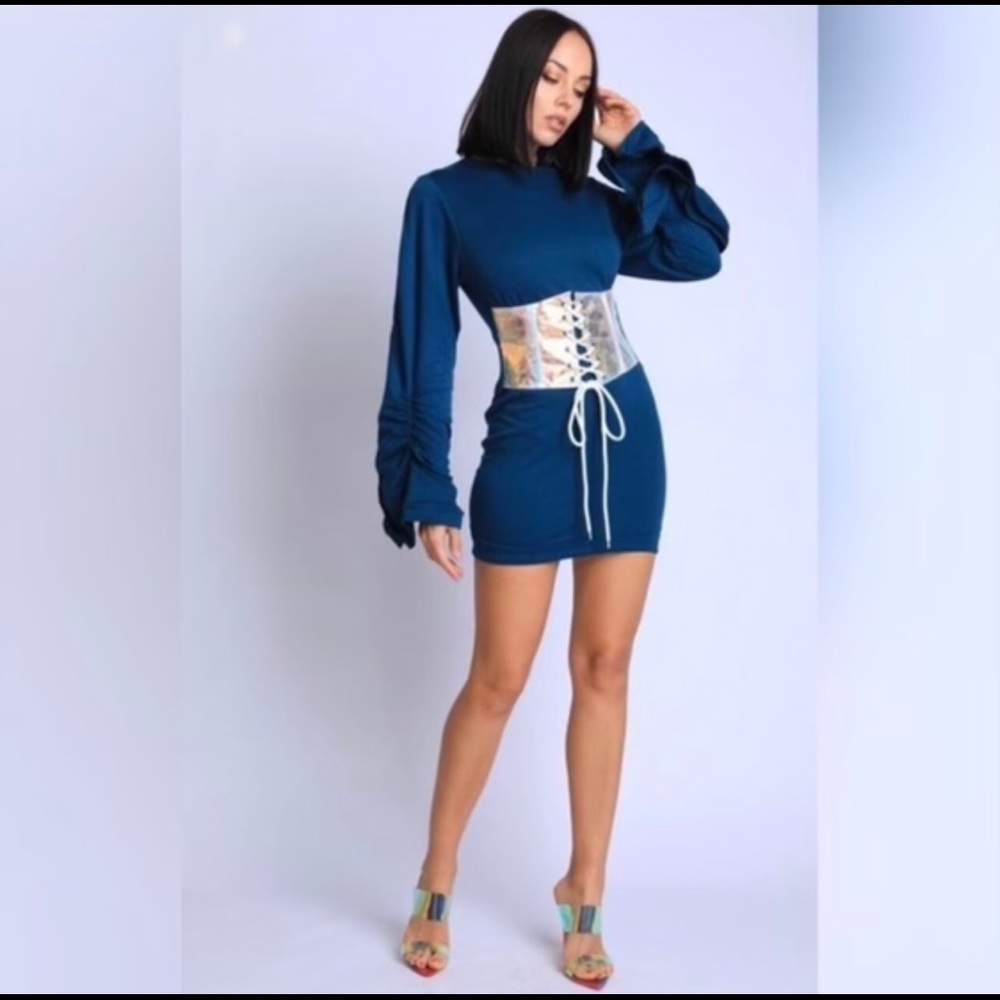 Wing Sleeve Mini Dress